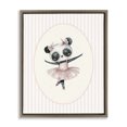 thumbnail image 1 of Stupell Industries Cottage Nursery Ballerina Panda Striped Brown Floating Frame Canvas Art, 25 x 31, by LSR Design Studio, 1 of 8