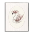 thumbnail image 1 of Stupell Industries Cottage Nursery Ballerina Swan Striped Gray Framed Giclee Art, 11 x 14, by LSR Design Studio, 1 of 8