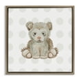 thumbnail image 1 of Stupell Industries Nursery Bear on Dots Animals Painting Brown Floater Framed Canvas Art Print Wall Art, 18 x 18, 1 of 10