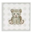 thumbnail image 1 of Stupell Industries Nursery Bear on Dots Animals Painting White Framed Art Print Wall Art, 12 x 12, 1 of 2