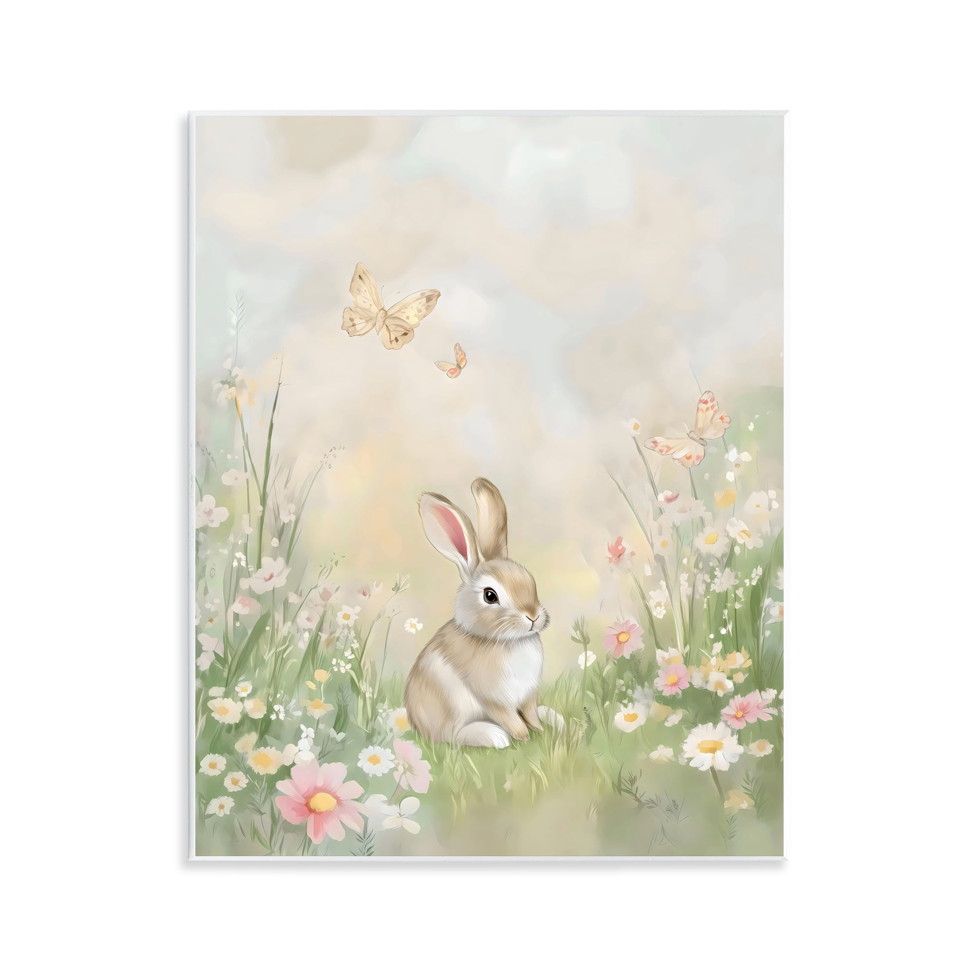 Stupell Industries Nursery Bunny in Meadow Wall Plaque Art, design by Arlington Prints
