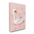 thumbnail image 1 of Stupell Industries Nursery Swan Baby Princess Pink Floral Lake Canvas Wall Art Design by Ziwei Li, 30" x 40", 1 of 6