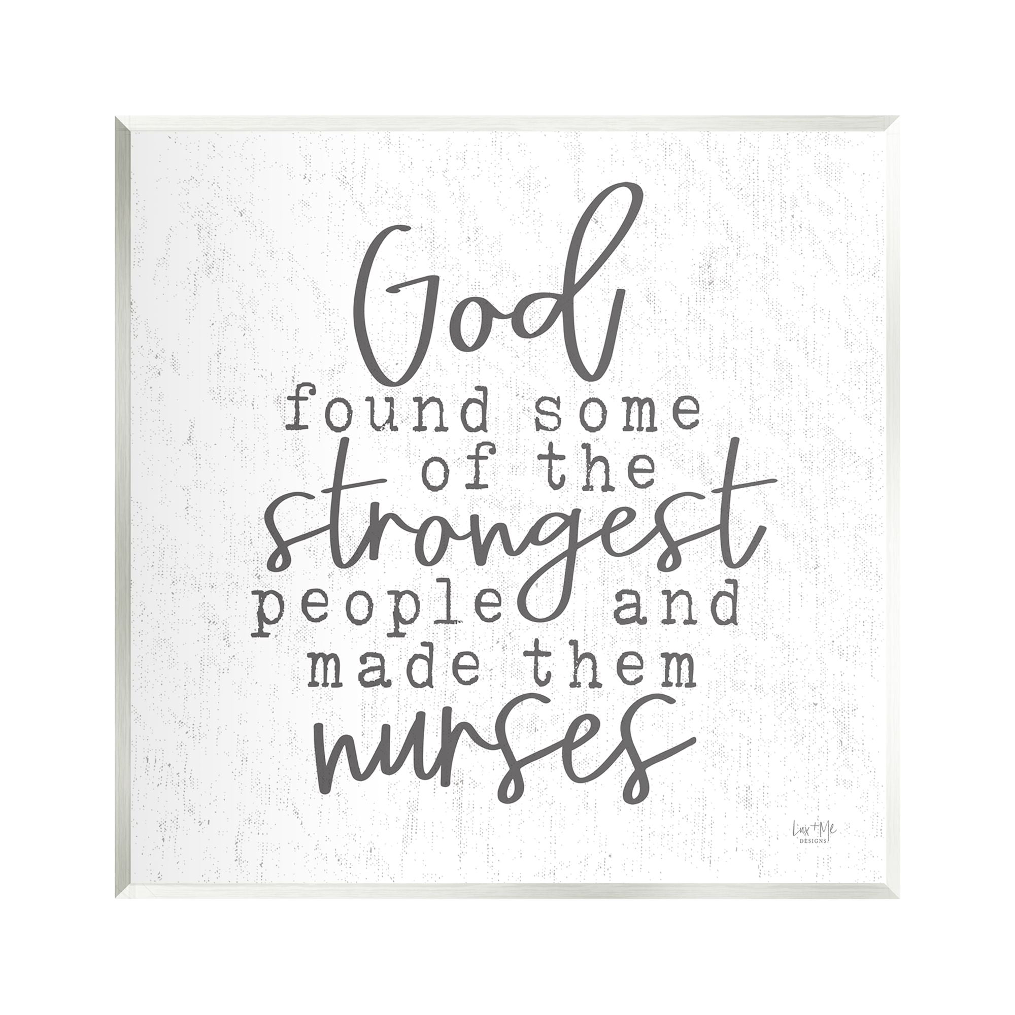 Stupell Industries Nurses Strongest People Phrase Religious Painting Unframed Art Print Wall Art, 12 x 12