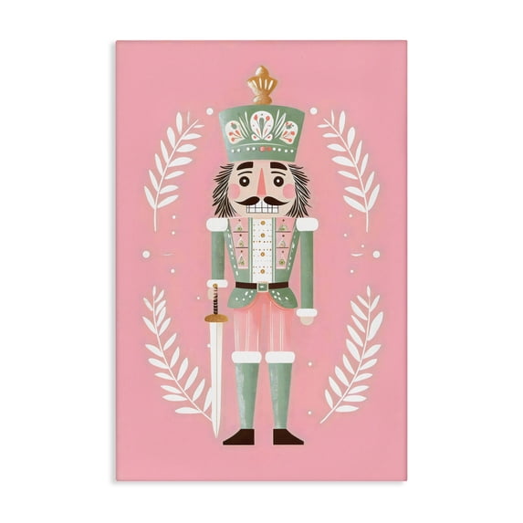 Stupell Industries Contemporary Nutcracker Suite in Pastel Pink Canvas Art, 20 x 30, by Petals Prints Design