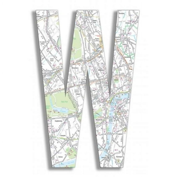 Stupell Industries OHI-116-W London Map 18 Inch Hanging W