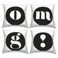 thumbnail image 1 of Stupell Industries OMG Initial Letters Decorative Printed Throw Pillow, 18 x 18, 1 of 5