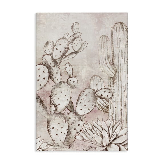 Stupell Industries Oasis Guardian Cacti Canvas Wall Art design by Luna Mavis, 36 x 24