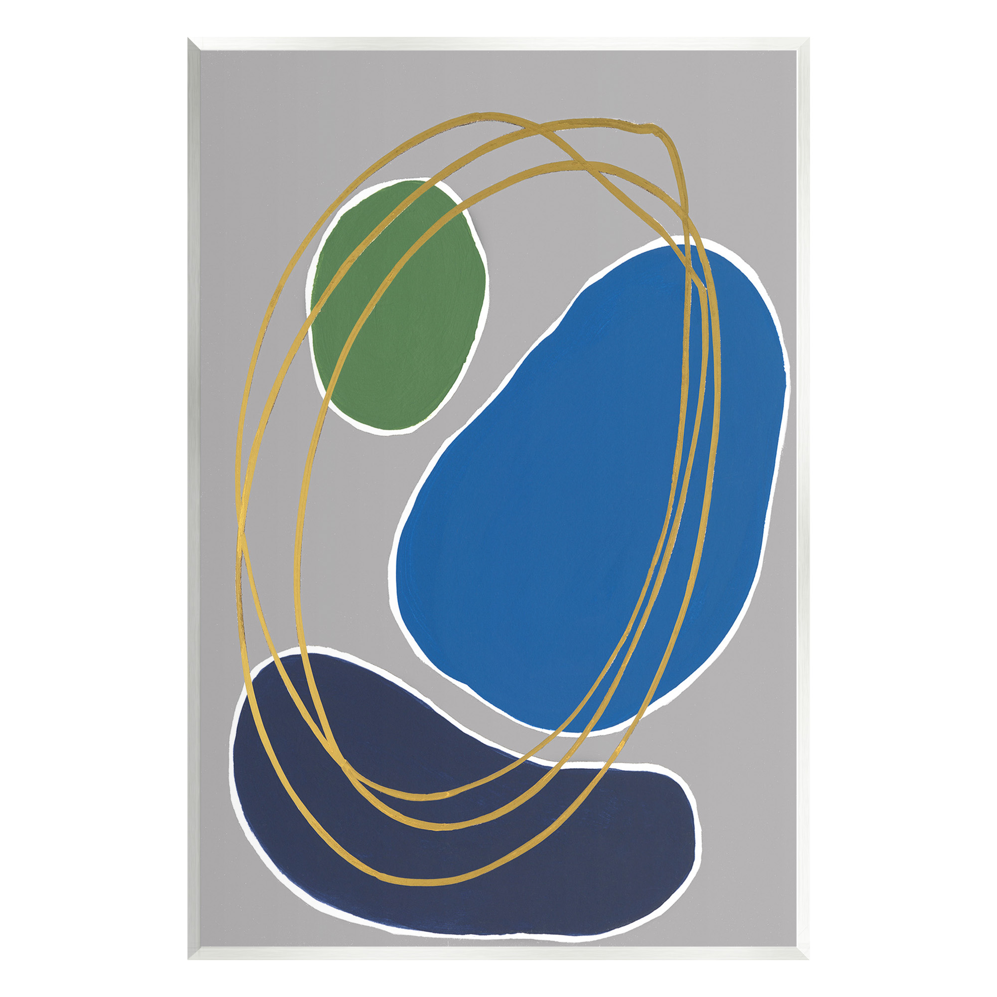 Stupell Industries Oblong Geometric Shapes Abstract Painting Unframed Art Print Wall Art, 13 x 19