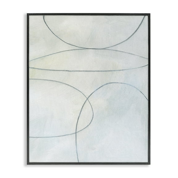 Stupell Industries Oblong Shapes Doodle Abstract Drawing Black Framed Art Print Wall Art, 11 x 14