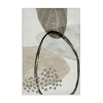 Stupell Industries Oblong and Circular Abstractions Abstract Painting Wrapped Canvas Canvas Art Print Wall Art, 16 x 24