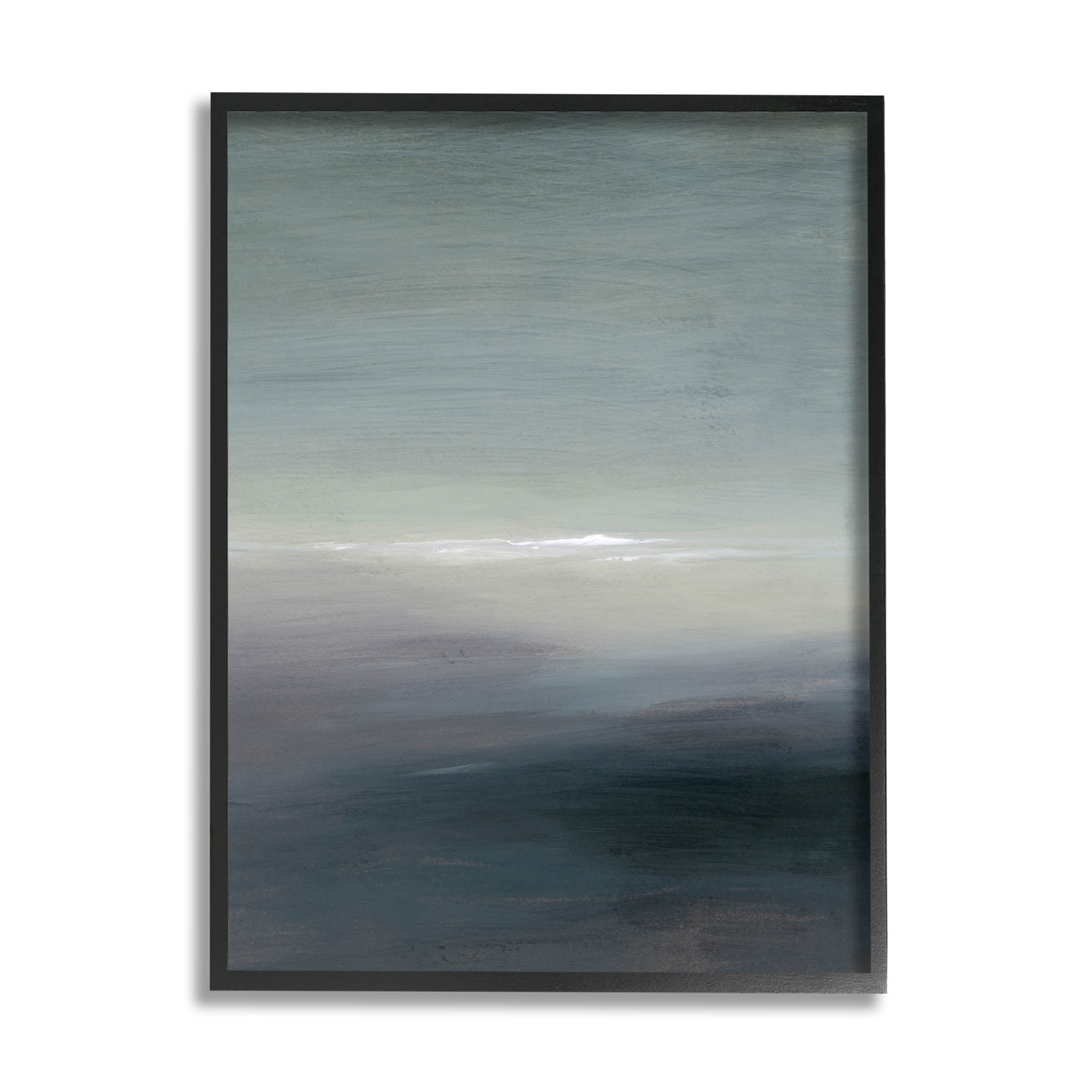Stupell Industries Obscure Abstract Landscape Painting Black Framed Art Print Wall Art, Design by Grace Popp