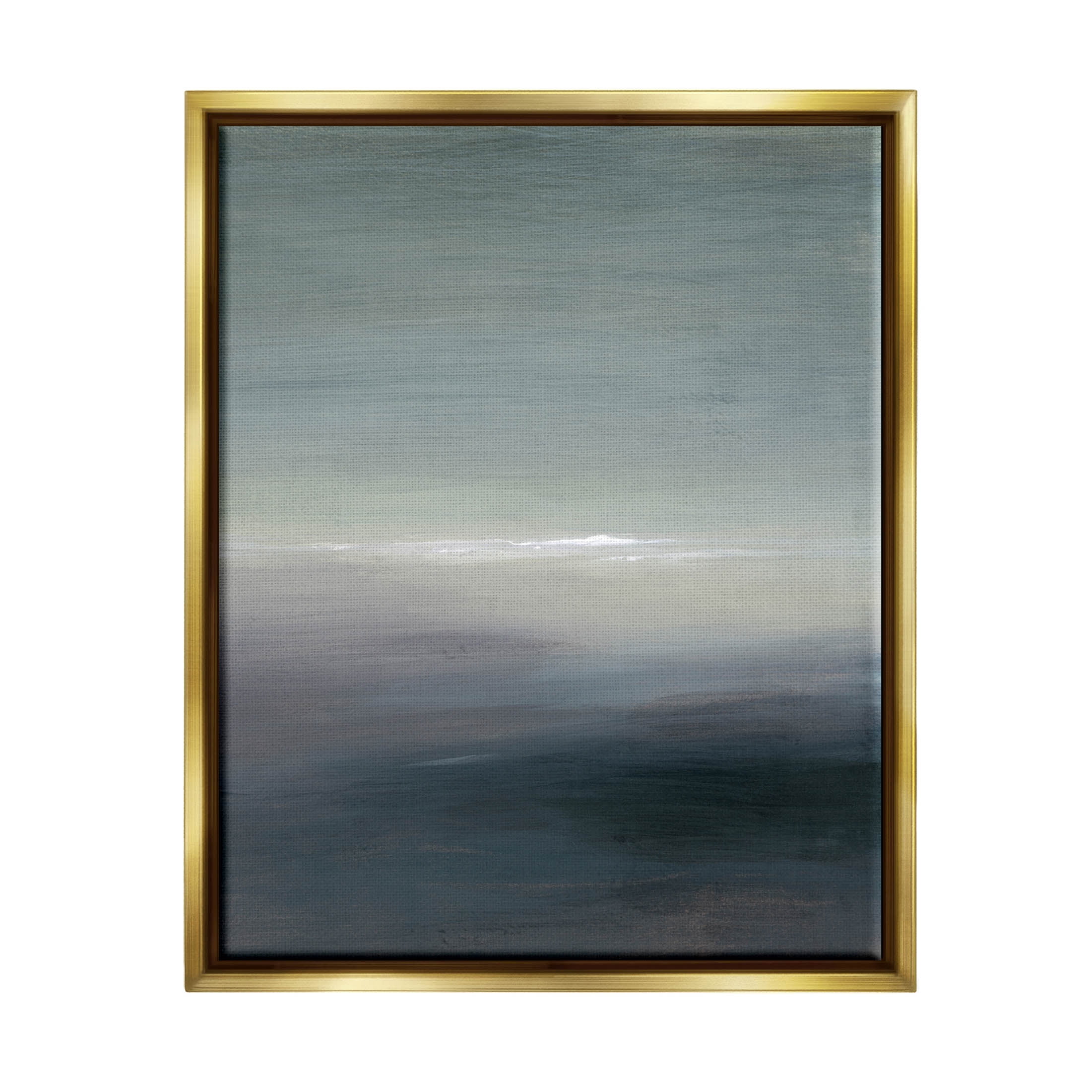 Stupell Industries Obscure Abstract Landscape Painting Metallic Gold Floating Framed Canvas Print Wall Art, Design by Grace Popp