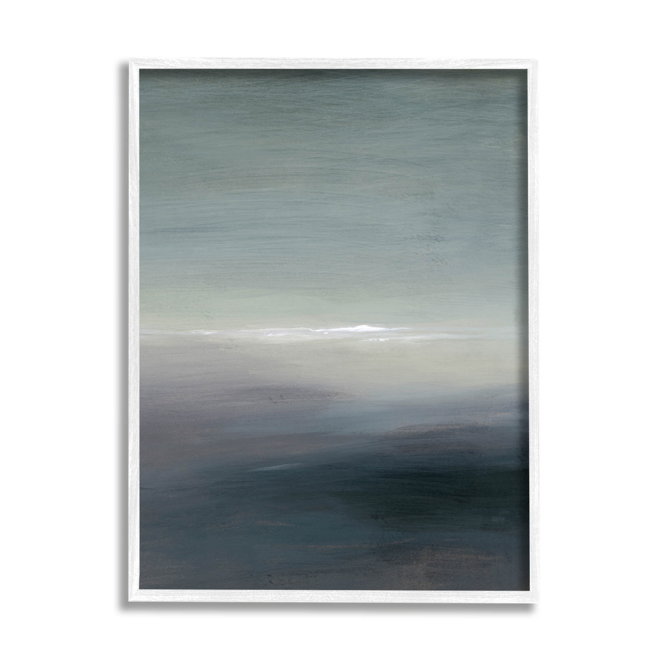 Stupell Industries Obscure Abstract Landscape Painting White Framed Art Print Wall Art, Design by Grace Popp