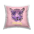 thumbnail image 1 of Stupell Industries Obviously Purple Leopard Face Printed Throw Pillow Design by lulusimonSTUDIO, 1 of 6