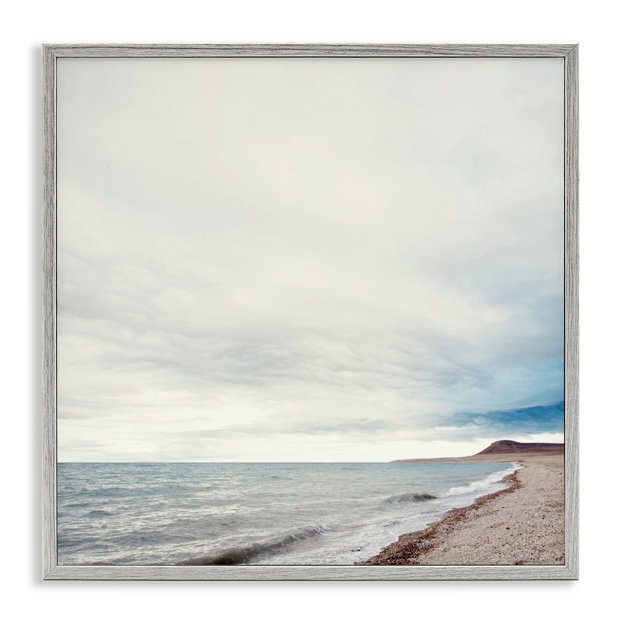Stupell Industries Ocean At Sunrise Nautical & Beach Photography Gray Framed Art Print Wall Art, 24 x 24