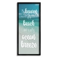 thumbnail image 1 of Stupell Industries Ocean Breeze Beach Lover Typography Graphic Art Black Framed Art Print Wall Art, Design by Marcus Prime, 1 of 7