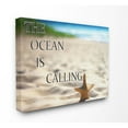 thumbnail image 1 of Stupell Industries Ocean Calling Inspirational Word Beach Coast Photo Super Canvas Wall Art by Daniel Sproul, 1 of 6
