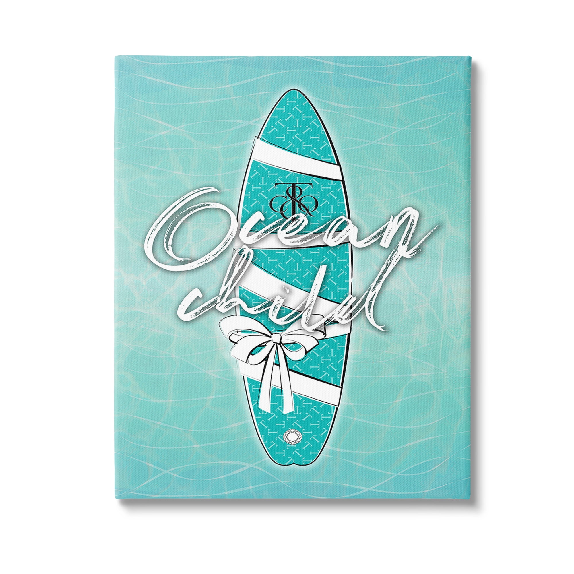 Stupell Industries Ocean Child Surfboard Beauty & Fashion Painting Gallery Wrapped Canvas Art Print Wall Art, 36 x 48