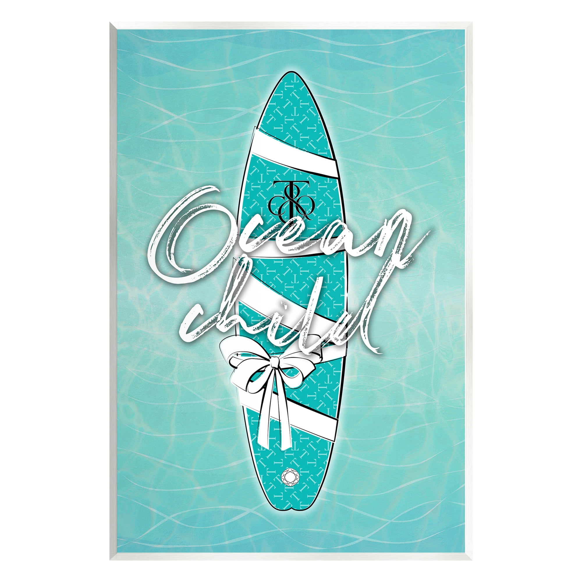 Stupell Industries Ocean Child Surfboard Beauty & Fashion Painting Unframed Art Print Wall Art, 13 x 19