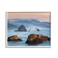 thumbnail image 1 of Stupell Industries Ocean Cliffs with Mountains Landscape Photography White Framed Art Print Wall Art, 30 x 24, 1 of 9