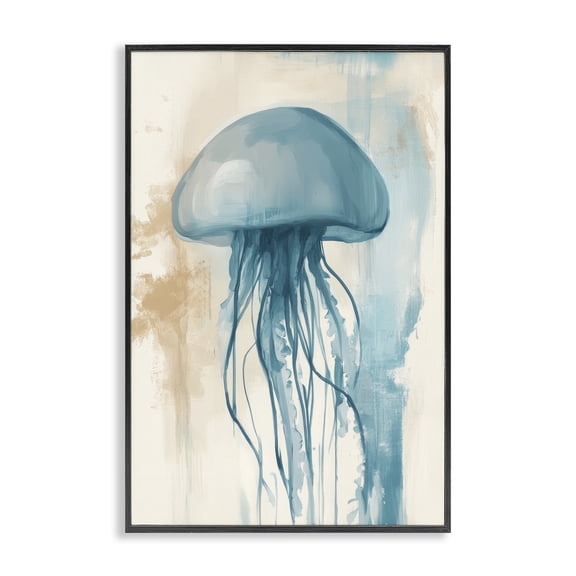 Stupell Industries Ocean Dreams Jellyfish Black Framed Giclee Art design by Irena Orlov, 30 x 20