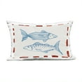 thumbnail image 1 of Stupell Industries Ocean Fish Sketch Outdoor Printed Pillow design by Hannah Dawson, 14 x 7 x 20, 1 of 6