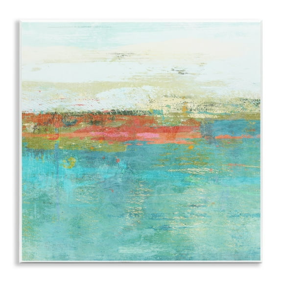 Stupell Industries Ocean Hues Abstraction Abstract Painting Unframed Art Print Wall Art, 12 x 12