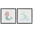 thumbnail image 1 of Stupell Industries Ocean Mermaid Splash Fantasy & Sci-Fi Painting Black Floater Framed Canvas Art Print Wall Art, 18 x 18, Set of 2, 1 of 10