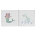 thumbnail image 1 of Stupell Industries Ocean Mermaid Splash Fantasy & Sci-Fi Painting Wrapped Canvas Art Print Wall Art, 17 x 17, Set of 2, 1 of 8