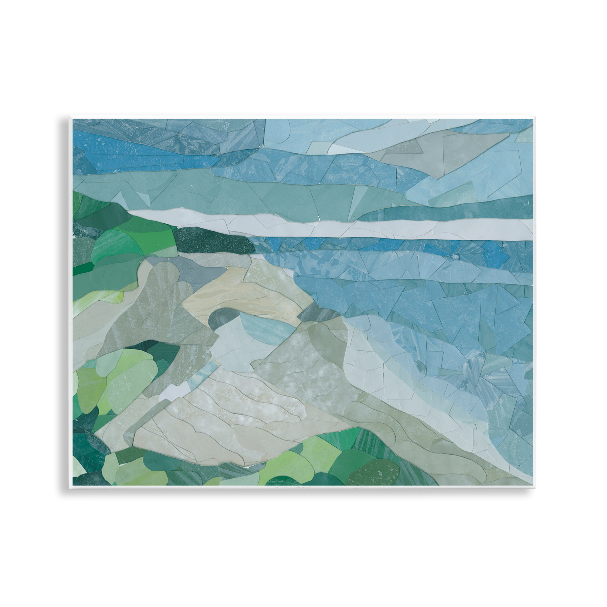 Stupell Industries Ocean Overlook Abstraction Landscape & Nature Painting Unframed Art Print Wall Art, 14 x 11