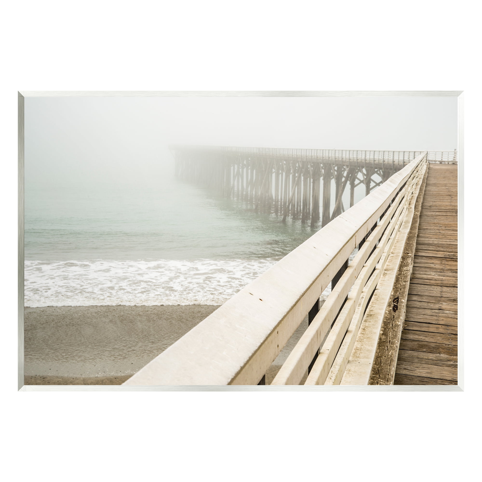 Stupell Industries Ocean Pier Photography Nature Photography Unframed Art Print Wall Art, 19 x 13