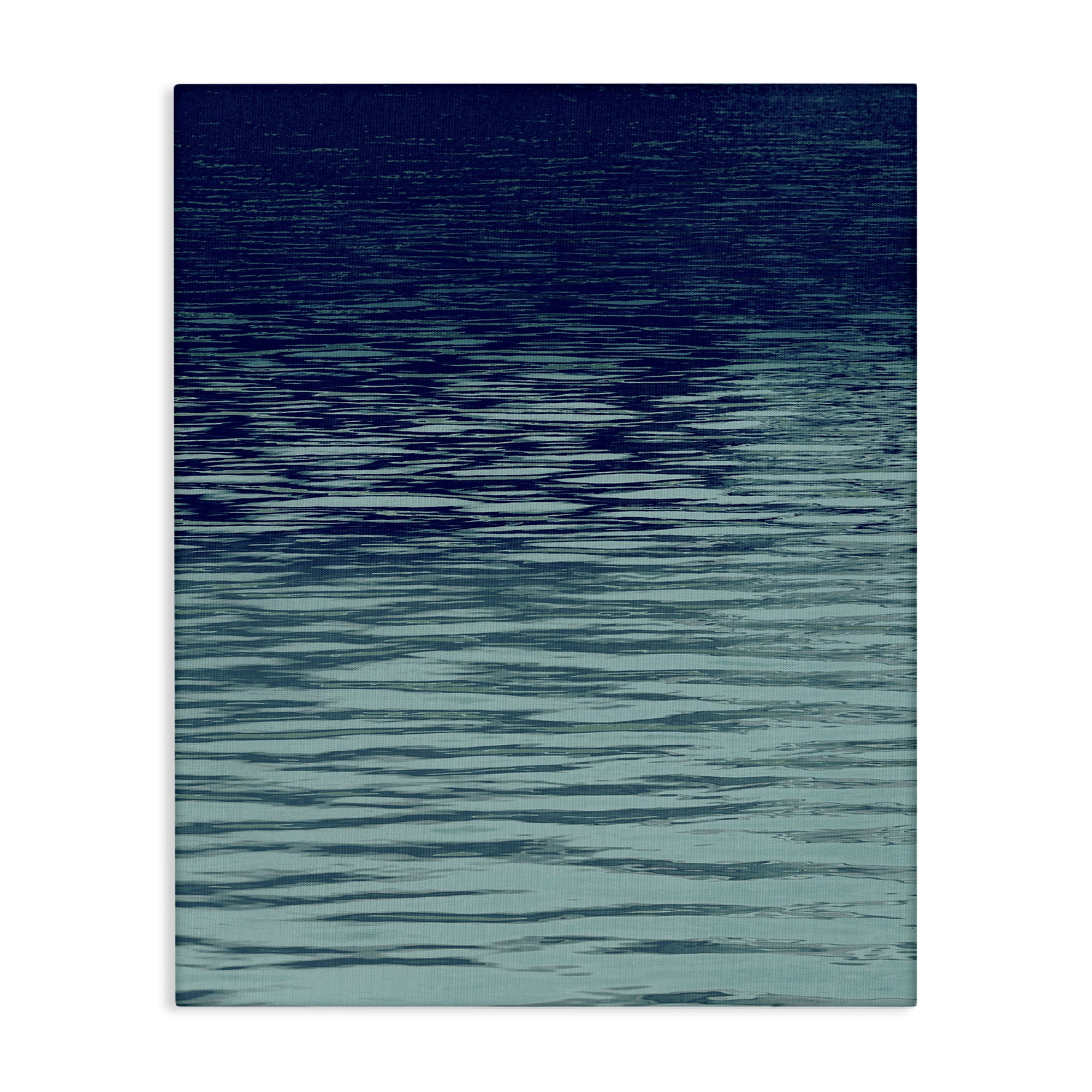 Stupell Industries Ocean Ripples Gradient Landscape & Nature Painting Wrapped Canvas Art Print Wall Art, 16 x 20