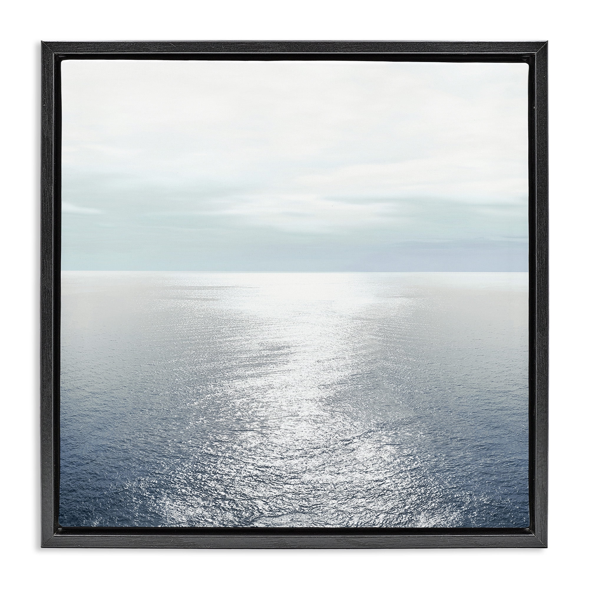 Stupell Industries Ocean Ripples Scenery Landscape Photography Black Floater Framed Canvas Art Print Wall Art, 25 x 25