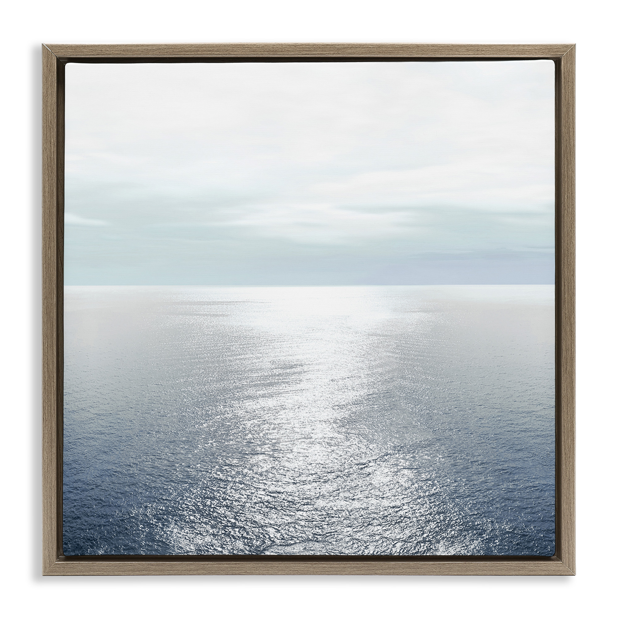 Stupell Industries Ocean Ripples Scenery Landscape Photography Brown Floater Framed Canvas Art Print Wall Art, 25 x 25