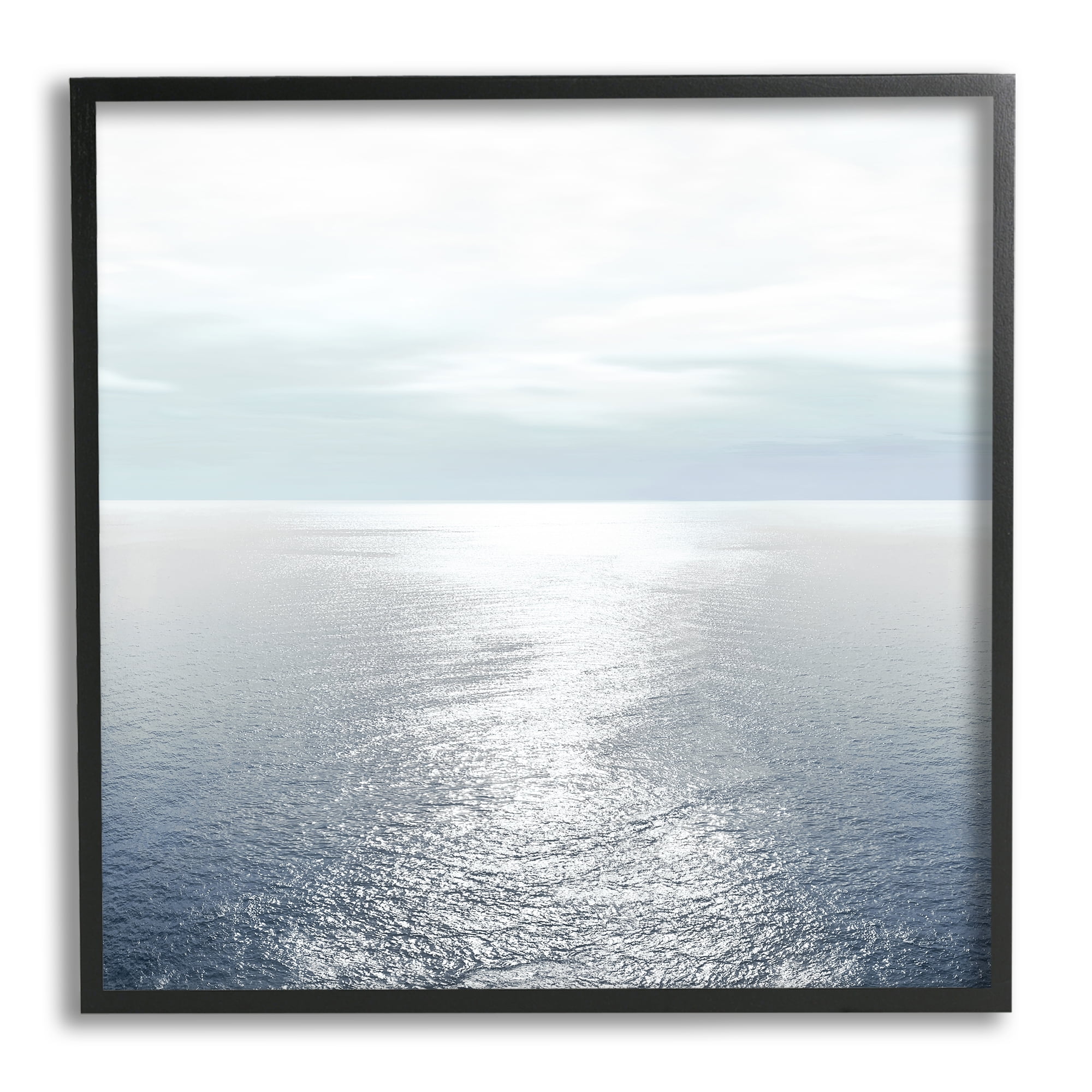 Stupell Industries Ocean Ripples Scenery Nature Photography Black Framed Art Print Wall Art, 24 x 24