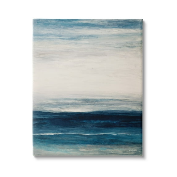 Stupell Industries Ocean Rise Sea Side Shoreline Layered Waves,24 x 30, Design by Lori Dubois