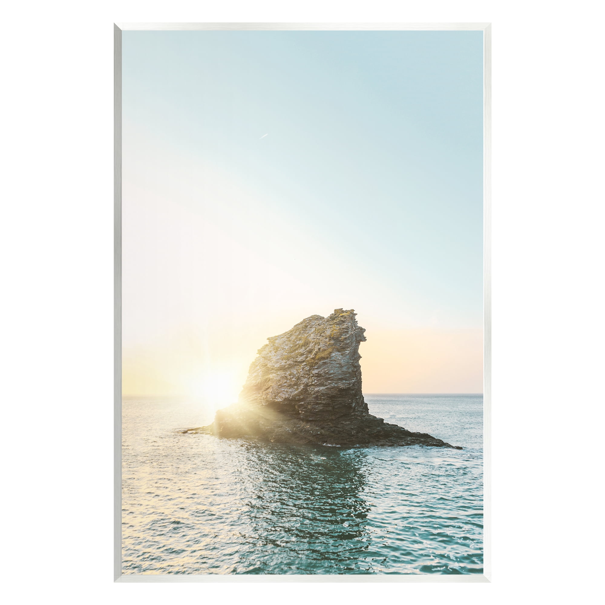 Stupell Industries Ocean Rock at Sunset Nature Photography Unframed Art ...