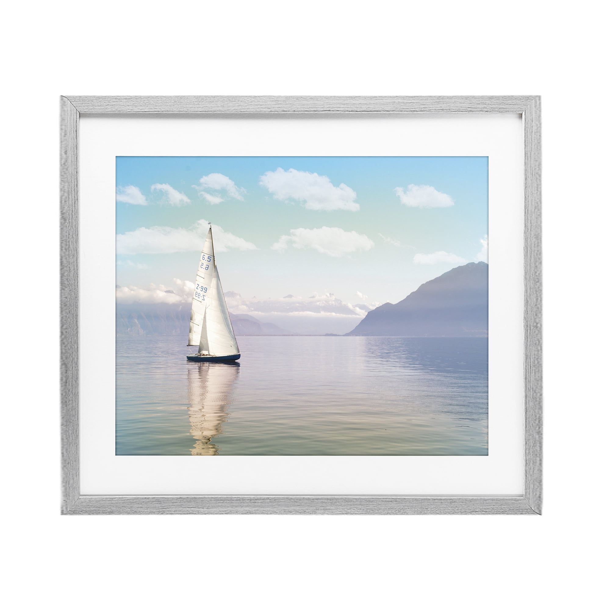Stupell Industries Ocean Sails Lounging Gray Framed Print Under Glass, design by Marcus Prime