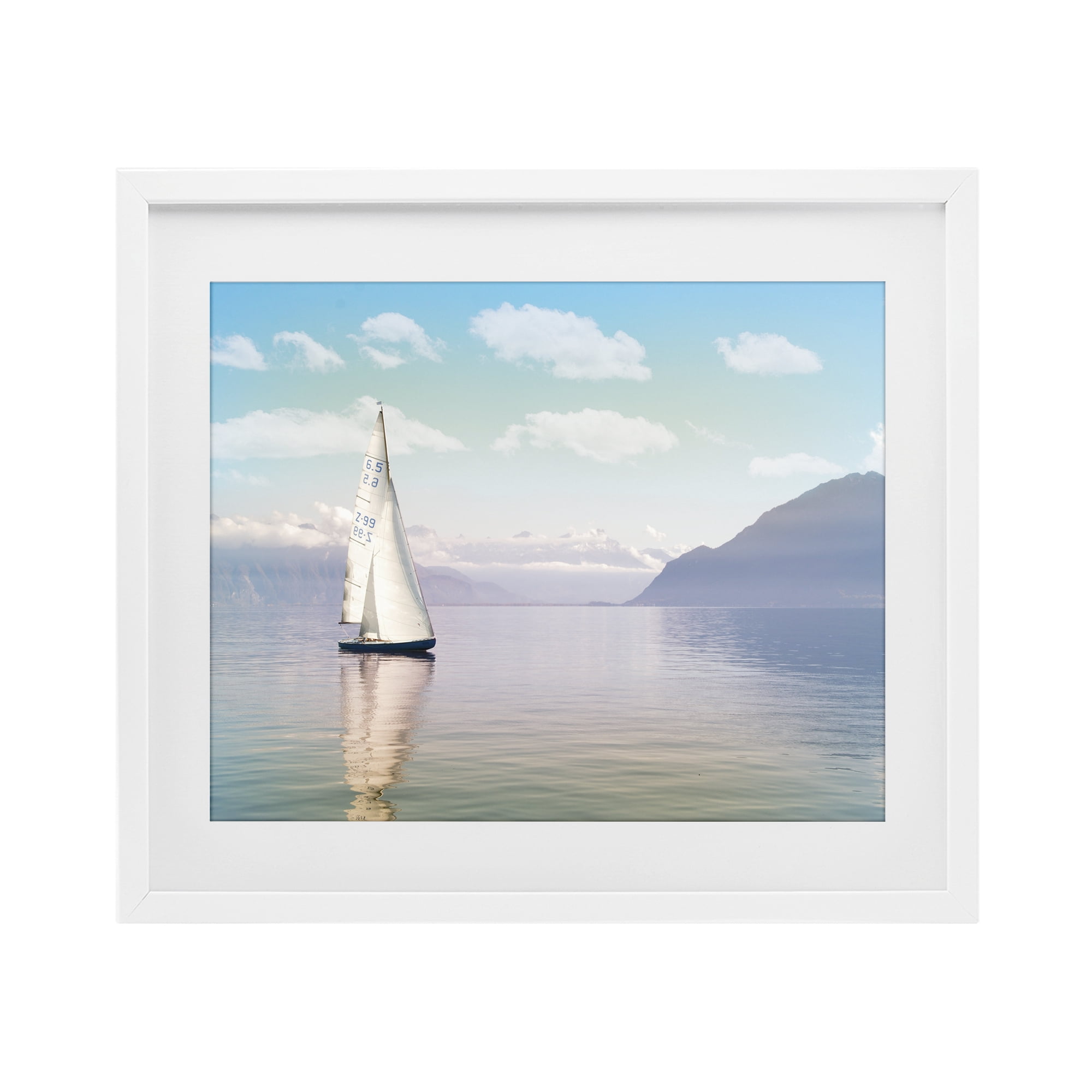 Stupell Industries Ocean Sails Lounging White Framed Print Under Glass, design by Marcus Prime