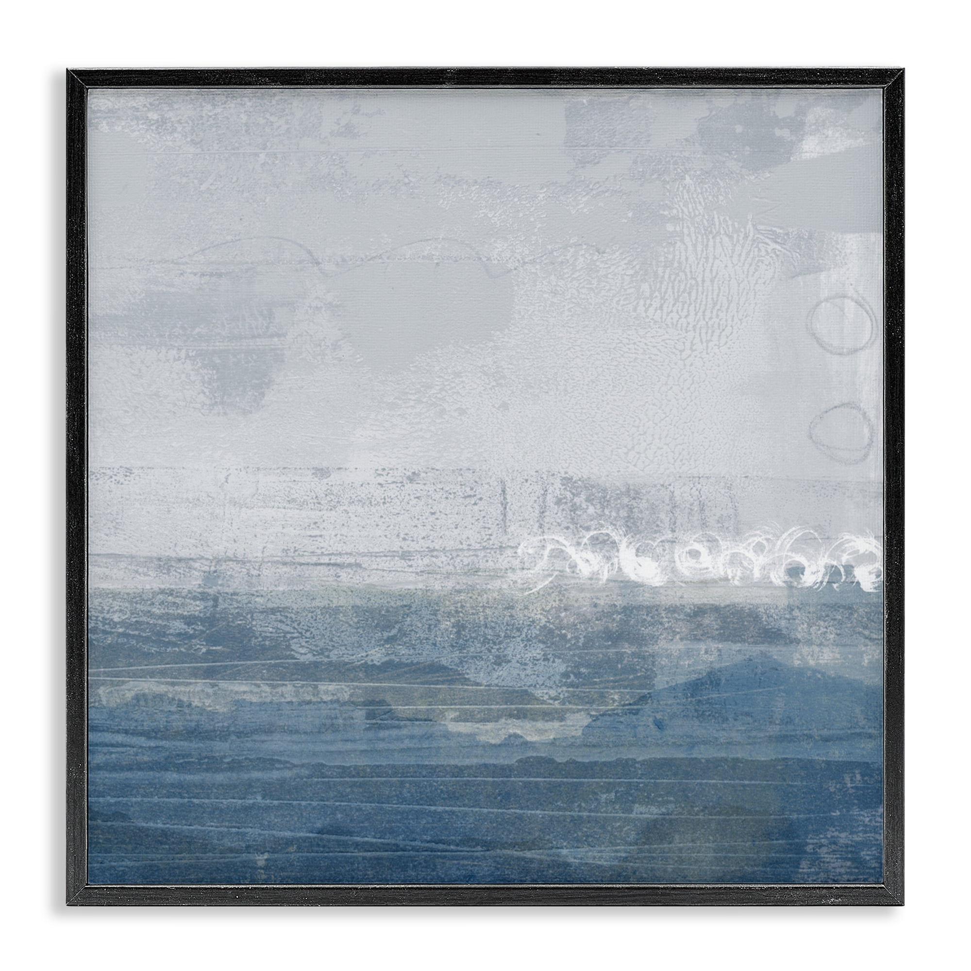 Stupell Industries Ocean Tide Abstract Black Framed Giclee Art, design by Dan Meneely