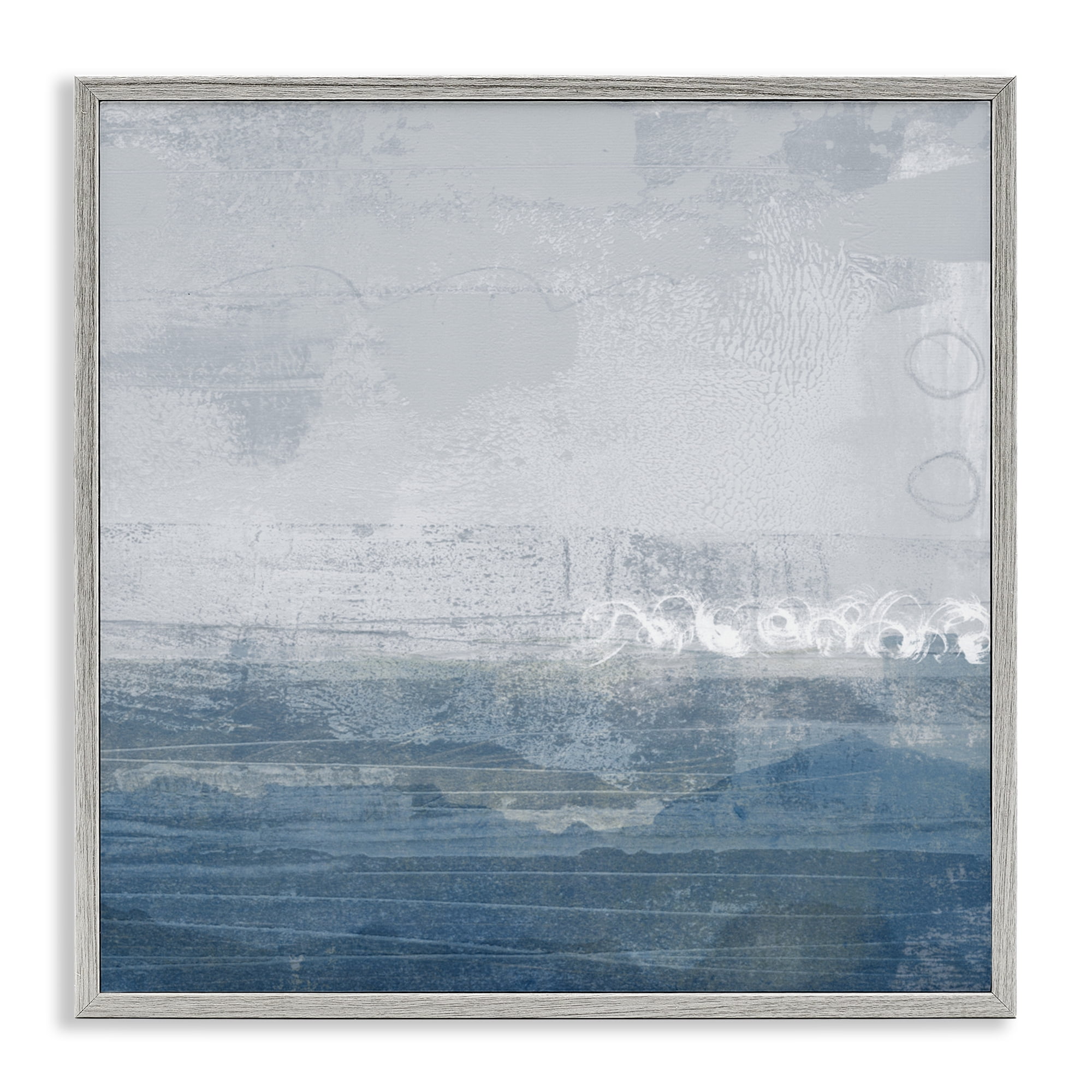 Stupell Industries Ocean Tide Abstract Gray Framed Giclee Art, design by Dan Meneely