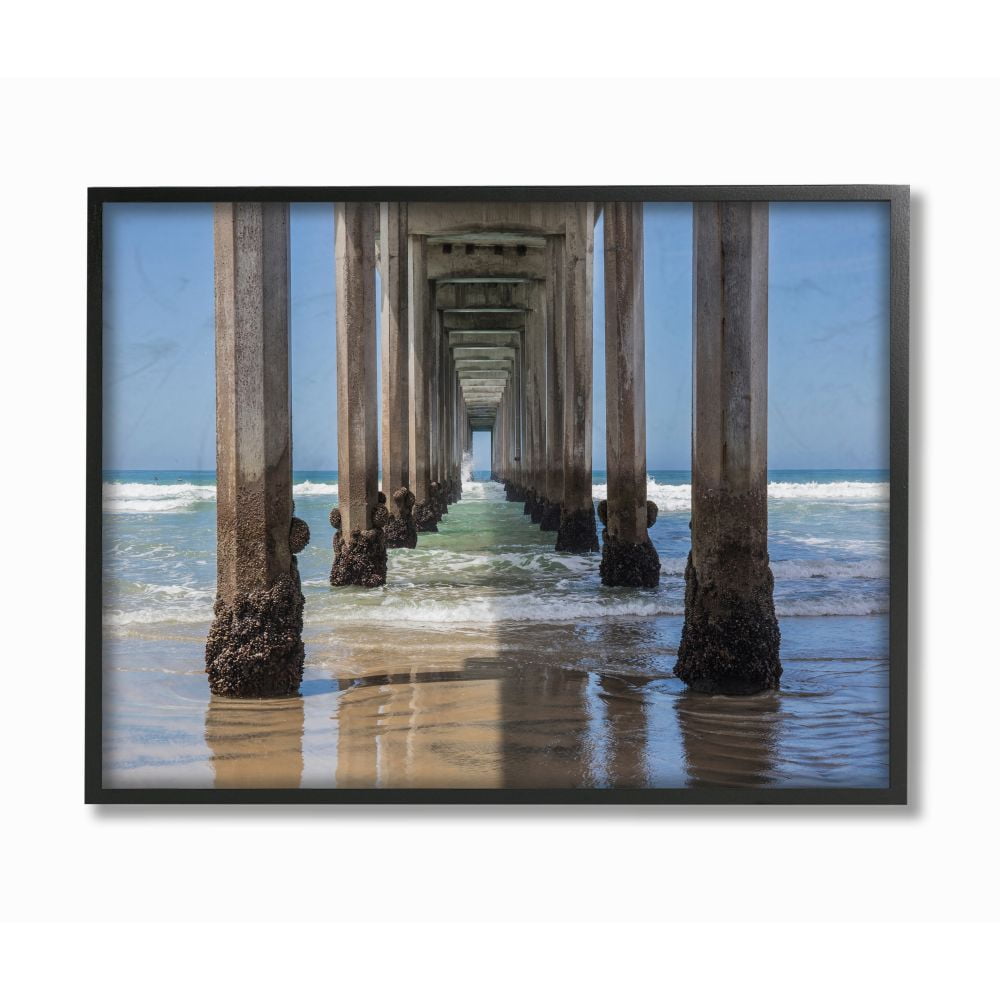Stupell Industries Ocean Water Beneath Pier Beach Coastline Photograph Designed by Barbara Markoff