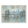 thumbnail image 1 of Stupell Industries Ocean Water Bridge Reflection Abstract Blocked Cityscape, 15 x 10, Design by Nan, 1 of 5