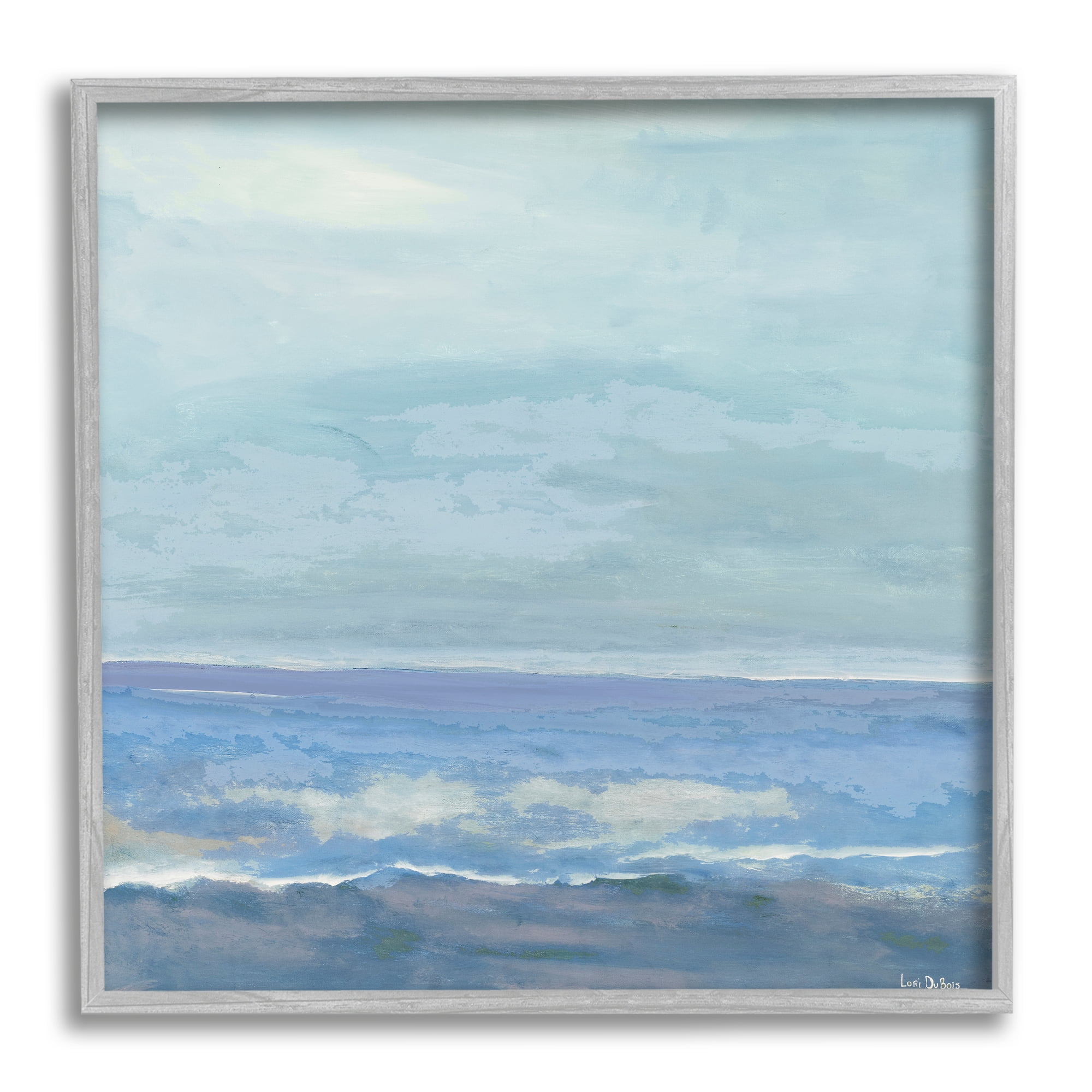 Stupell Industries Ocean Water Landscape Abstraction Blue Layered Waves, 24 x 24, Designed by Lori Dubois