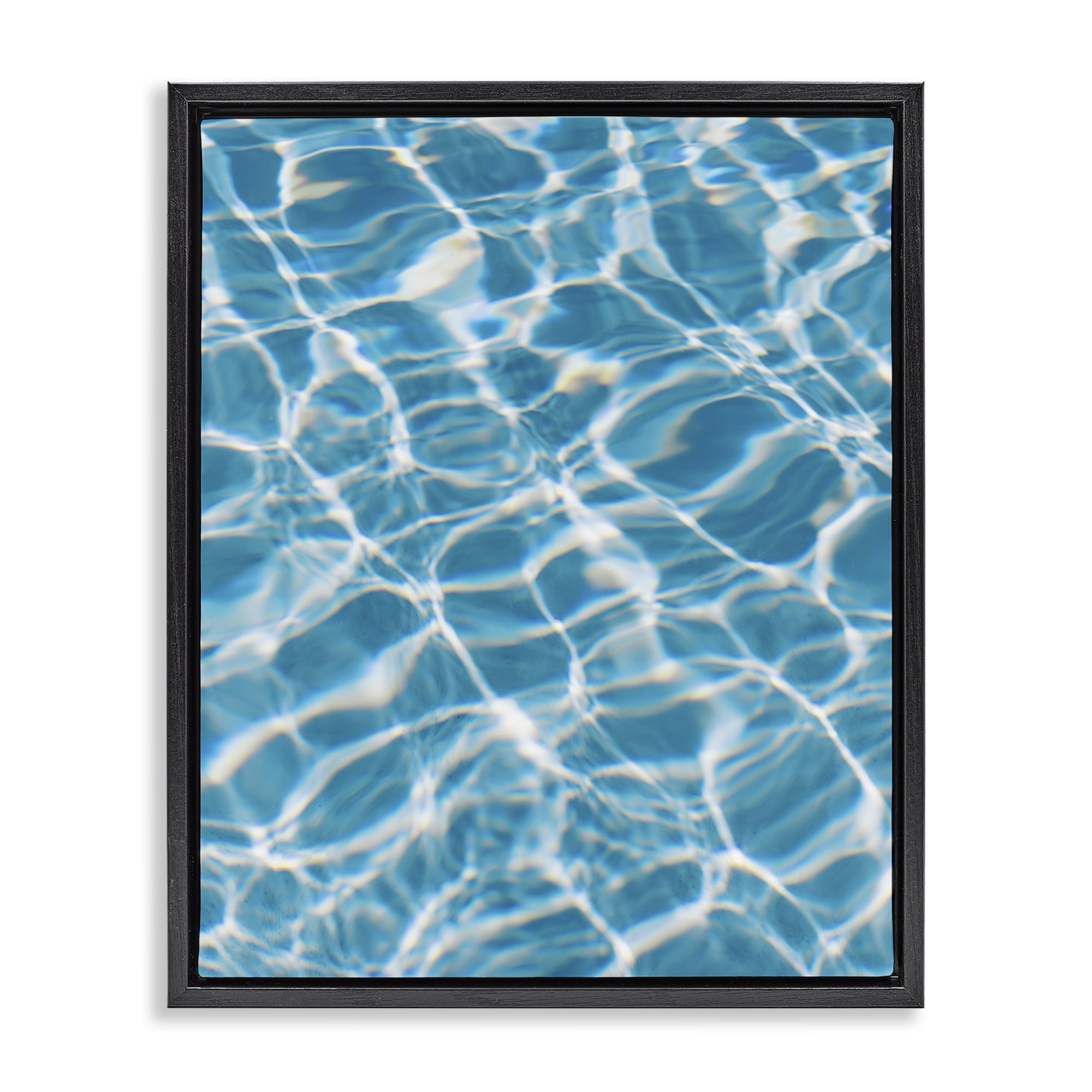 Ocean Water Ripples Abstract Canvas Print with Black Frame, 17 x 21