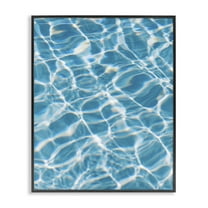 Stupell Industries Ocean Water Ripples Abstract Painting Black Framed Art Print Wall Art, 11 x 14