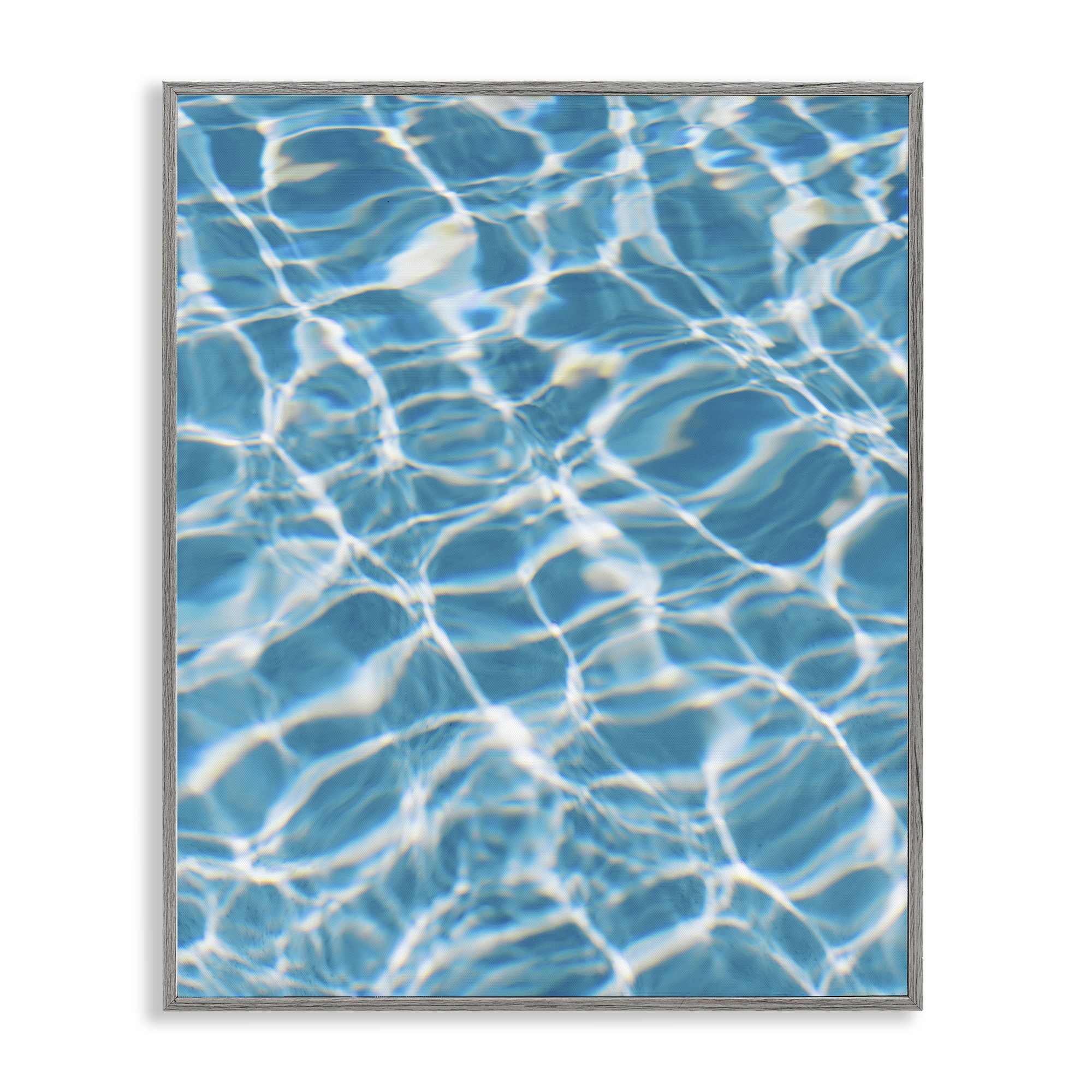 Stupell Industries Ocean Water Ripples Abstract Painting Gray Framed Art Print Wall Art, 16 x 20