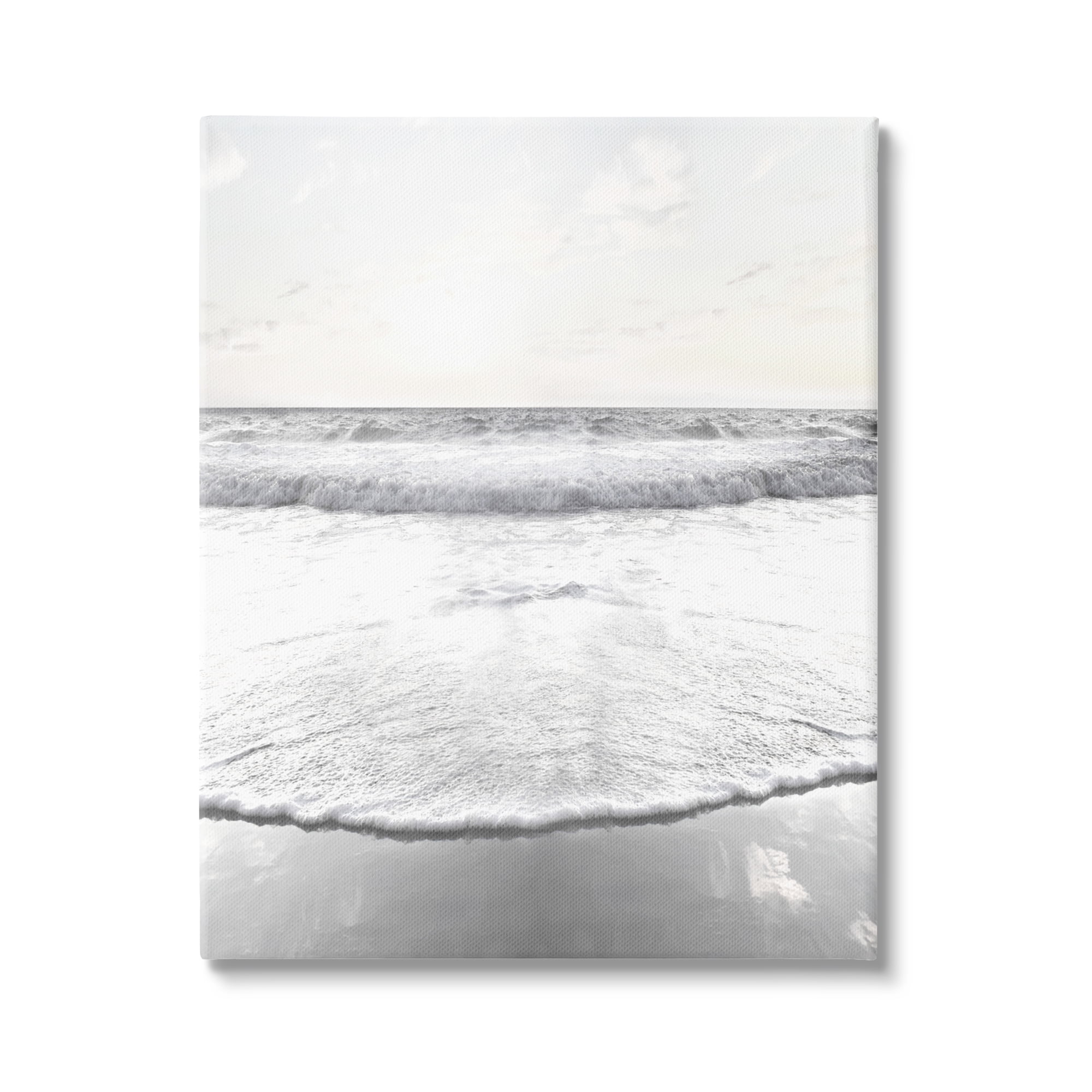 Stupell Industries Ocean Water Waves Rushing Shoreline Sunny Scene Photograph Gallery Wrapped Canvas Print Wall Art, Design by Natalie Carpentieri
