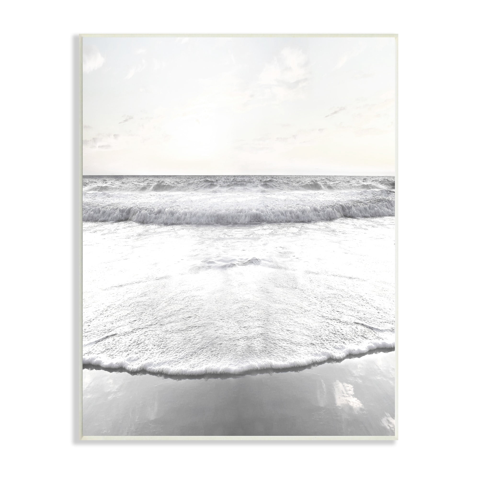Stupell Industries Ocean Water Waves Rushing Shoreline Sunny Scene Photograph Unframed Art Print Wall Art, Design by Natalie Carpentieri