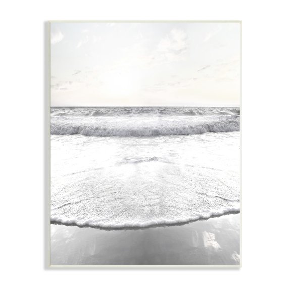 Stupell Industries Ocean Water Waves Rushing Shoreline Sunny Scene Photograph Unframed Art Print Wall Art, Design by Natalie Carpentieri